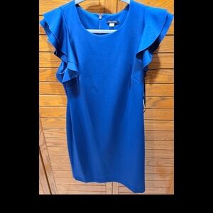 Tommy Hilfiger Blue Ruffled Sleeves Dress NWTs S12